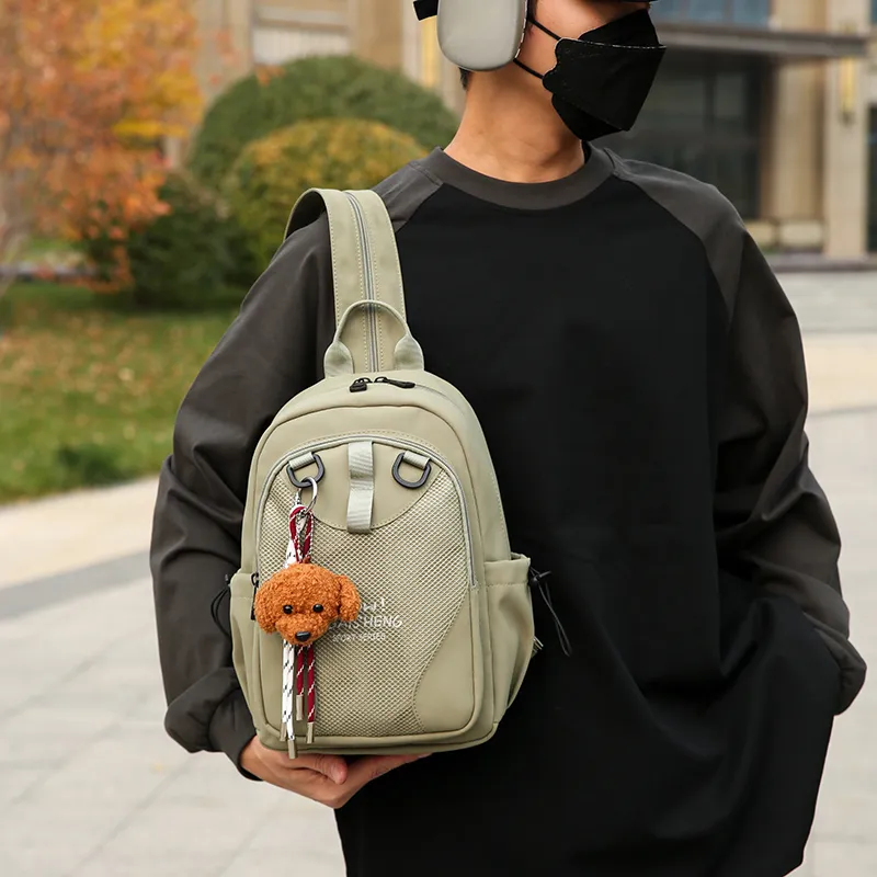 Tong Tong Rabbit Oxford Backpack Unisex Black/Green/Red/Beige-6
