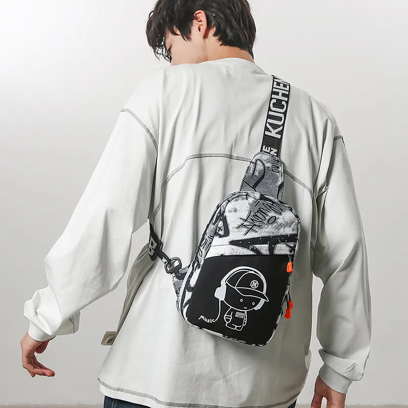 Tong Tong Rabbit Nylon With Mesh Sling Bag Men's Multicolor-7