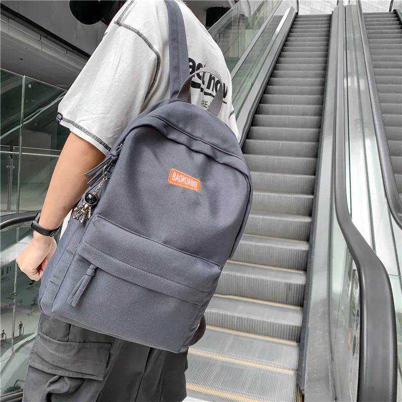 Deli Bear Oxford Travel Bags Backpack Regular Unisex Dark Gray/Blue/Black/Pink/White-5