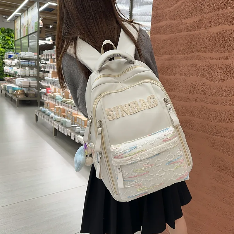 OUZIHUANG Nylon Backpack Unisex Multicolor-3