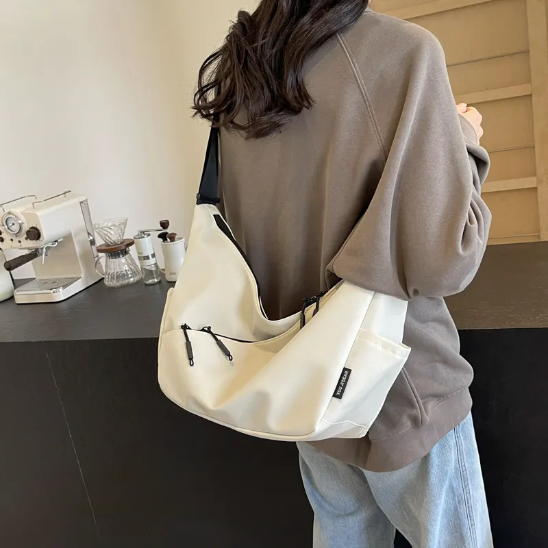 OUZIHUANG Nylon Fabric Crossbody Bag, Shoulder Bag Regular Unisex Multicolor-2