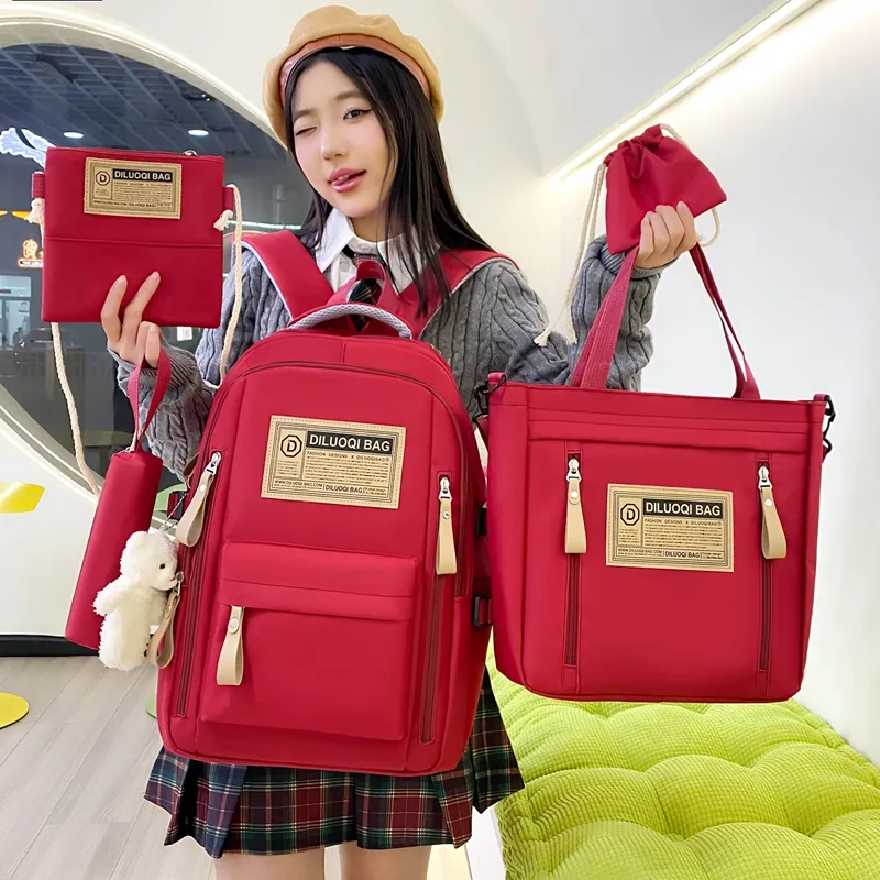 OUZIHUANG Canvas Combo Set Medium Size Women's Multicolor-9