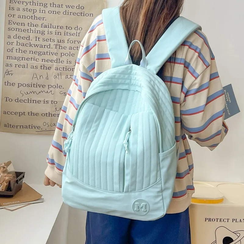Deli Bear Nylon Fabric Backpack Regular Unisex Multicolor-22
