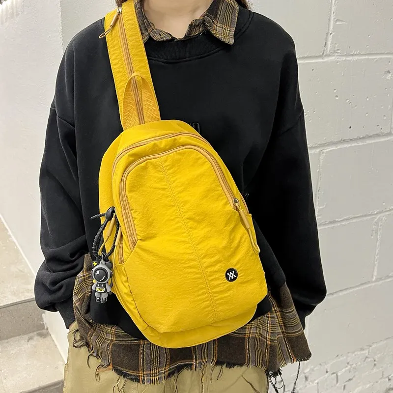 Deli Bear Nylon Fabric Backpack Regular Unisex Egg Yolk Sand\ Black \ Ecru \ Vanilla Cream-1