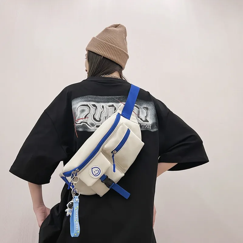 Deli Bear Nylon Sling Bag Regular Unisex White Red/White Blue/Black-12
