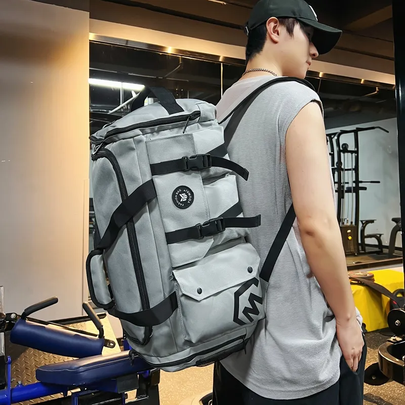 Deli Bear Oxford Travel Gym Bag Unisex Black/Pink/Gray/White/Yellow/Purple/Red/Turquoise-12