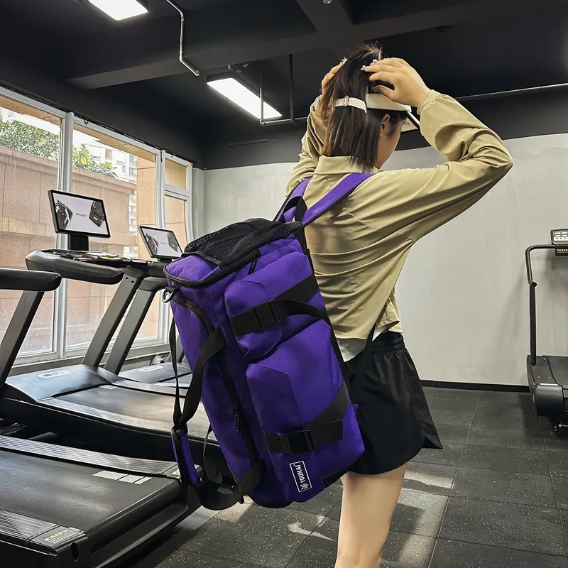 Deli Bear Oxford Gym Bag Unisex Black/Pink/Gray/Burgundy/Yellow/Purple/Turquoise/Orange-16