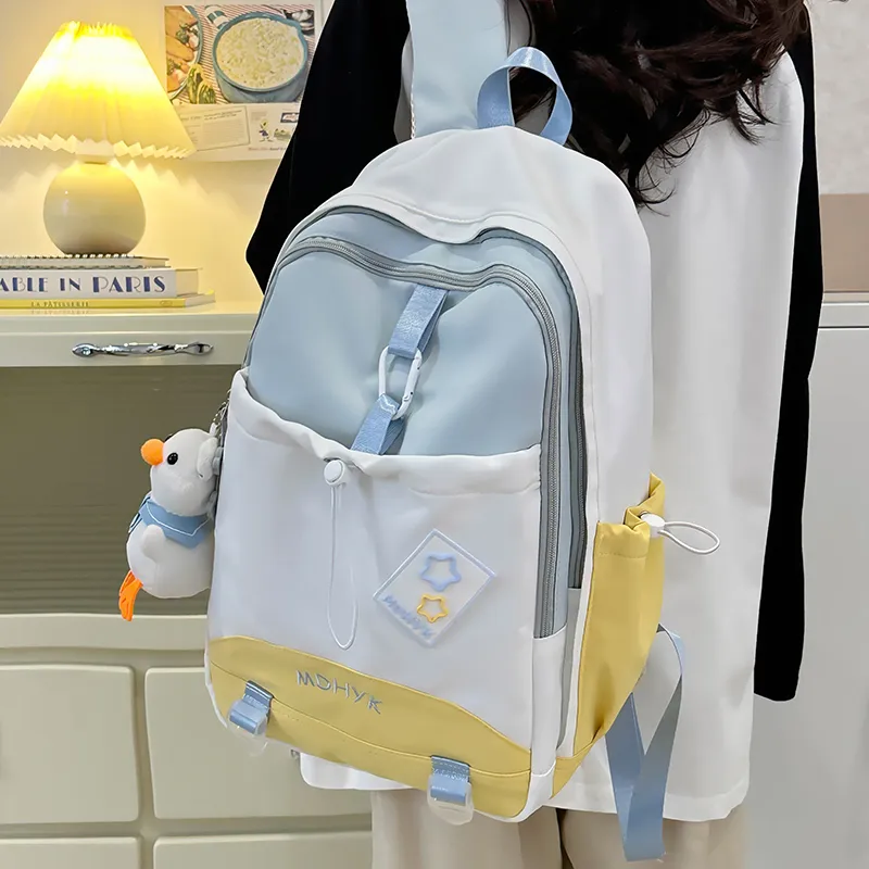 Tong Tong Rabbit Nylon Backpack Unisex Multicolor-12