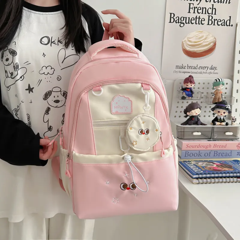 Tong Tong Rabbit Nylon Backpack Large Size Unisex Multicolor-3