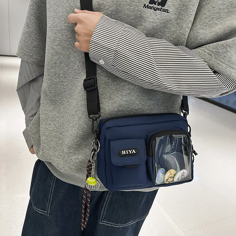 OUZIHUANG Nylon Shoulder Bag Unisex Multicolor-13