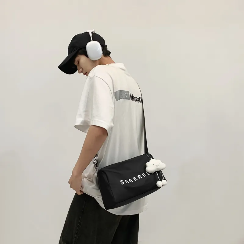 OUZIHUANG Nylon Shoulder Bag Unisex Multicolor-1