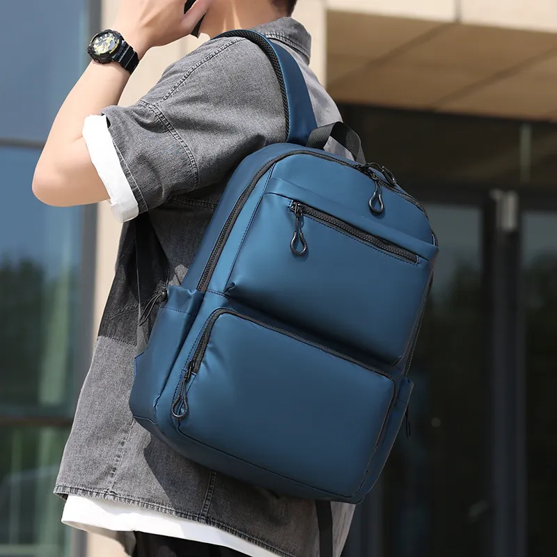 Tong Tong Rabbit Oxford Fabric Backpack Men's Black/Gray/Blue-10