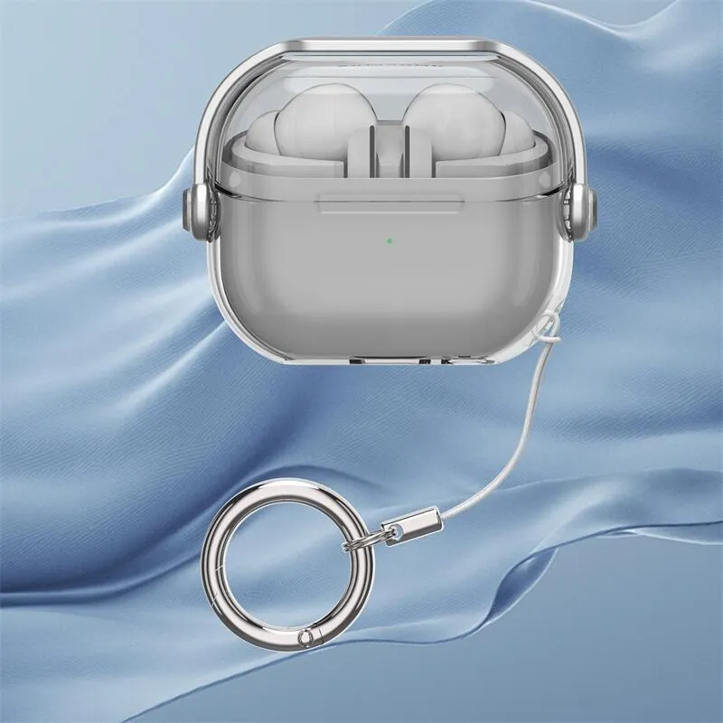 Tong Tong Rabbit Compatible With Samsung Galaxy Buds3 Pro TPU Transparent Lock Headphone Case Headphone Cover-1