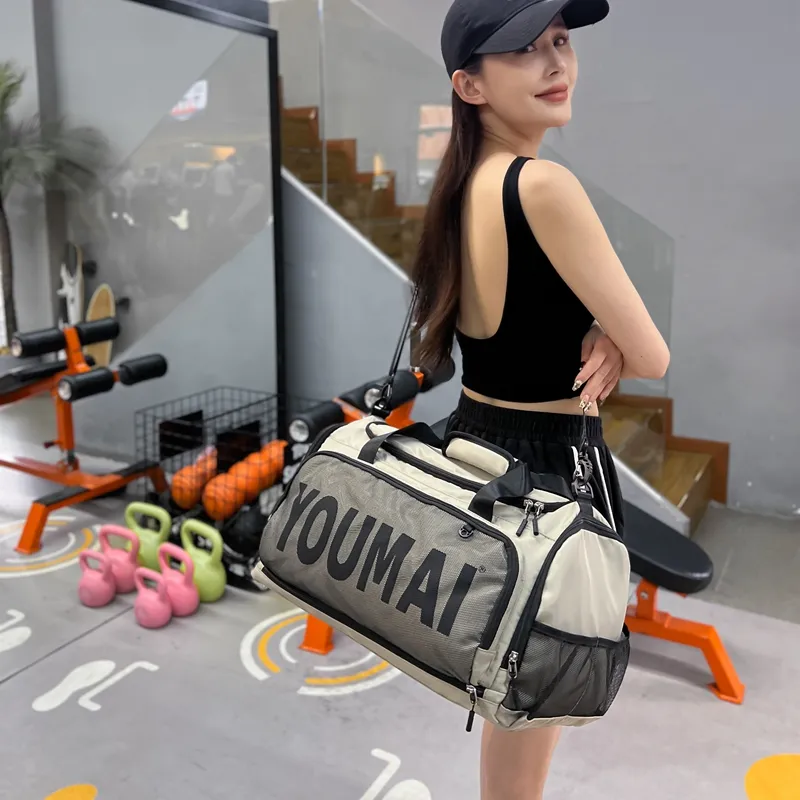 Deli Bear Nylon With Mesh Travel Bag Gym Bag Tubas Unisex Multicolor-14