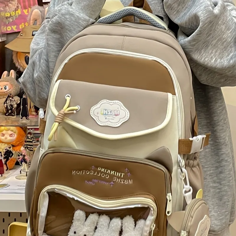 Tong Tong Rabbit Nylon Backpack Unisex Multicolor-12
