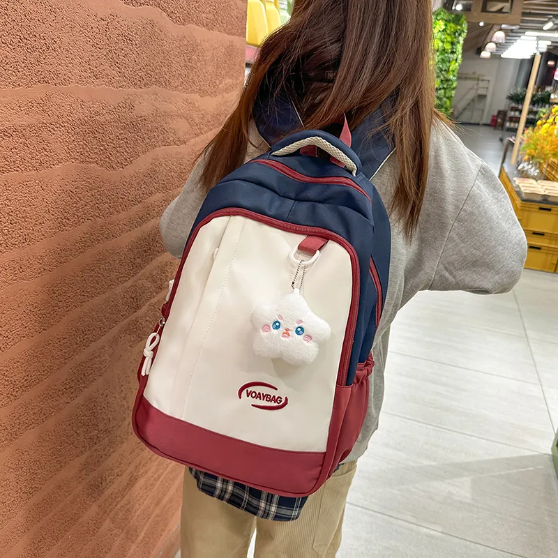 OUZIHUANG Nylon Backpack Women's Black/Yellow/Green/Blue-13