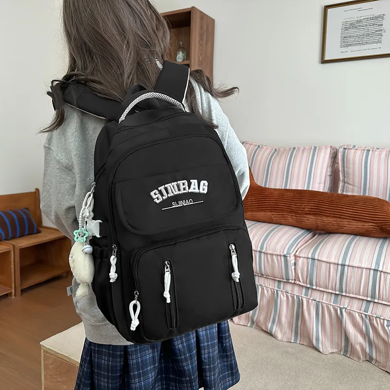 OUZIHUANG Nylon Backpack Women's Multicolor-3