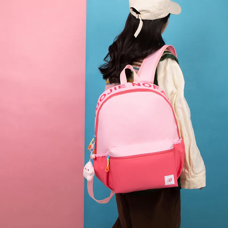 OUZIHUANG Nylon Backpack Regular Women's Pink/Red/Pink & Blue/Blue & Yellow-10