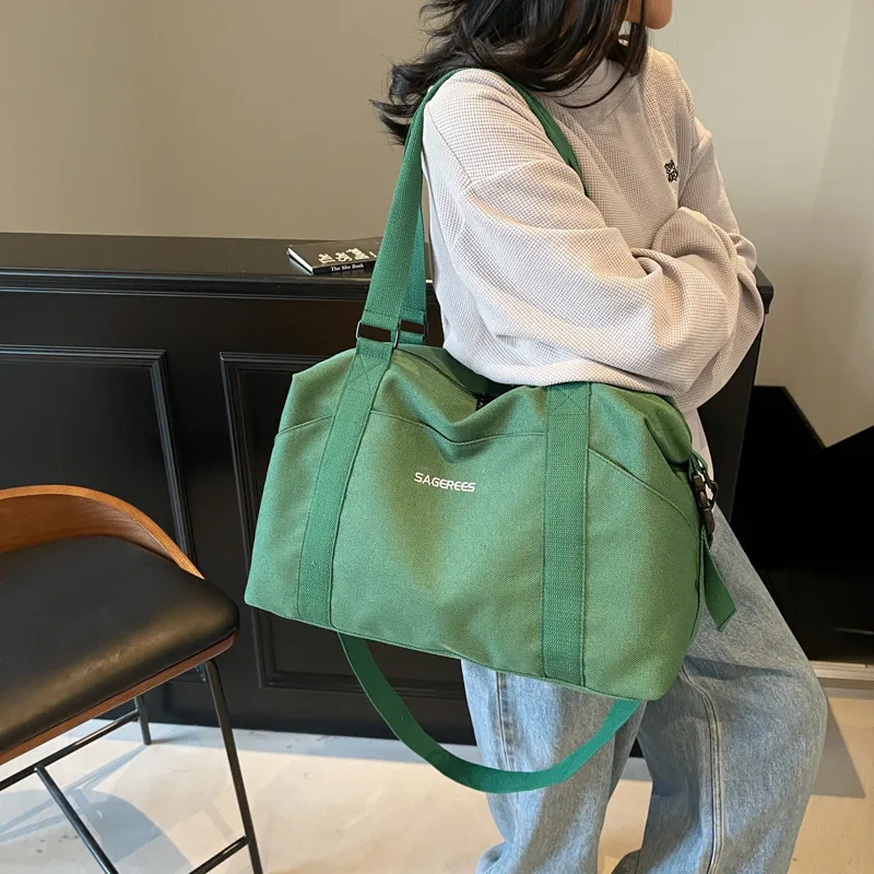 OUZIHUANG Oxford Travel Bag Unisex Green/Ecru/Orange/Gray/Khaki-1