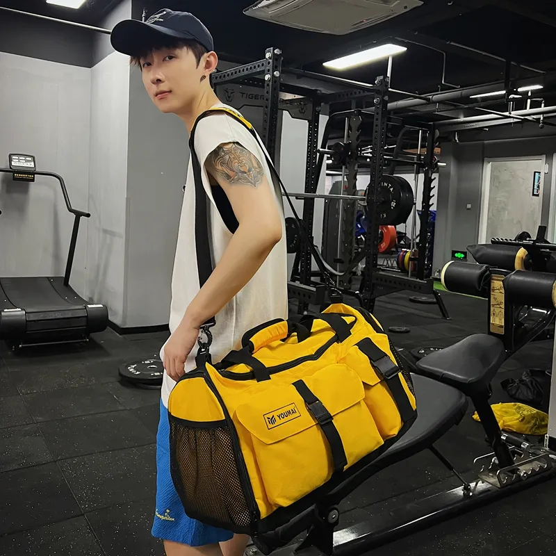 Deli Bear Oxford Gym Bag Unisex Black/Pink/Gray/Burgundy/Yellow/Purple/Turquoise/Orange-14