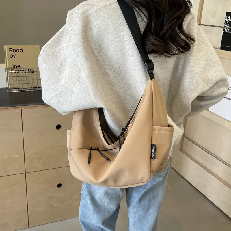 OUZIHUANG Nylon Fabric Crossbody Bag, Shoulder Bag Regular Unisex Multicolor-30