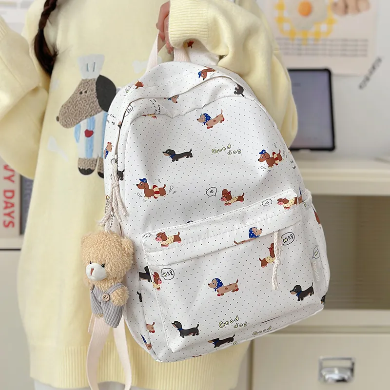 Deli Bear Nylon Backpack Women's Puppy/Kitten-4