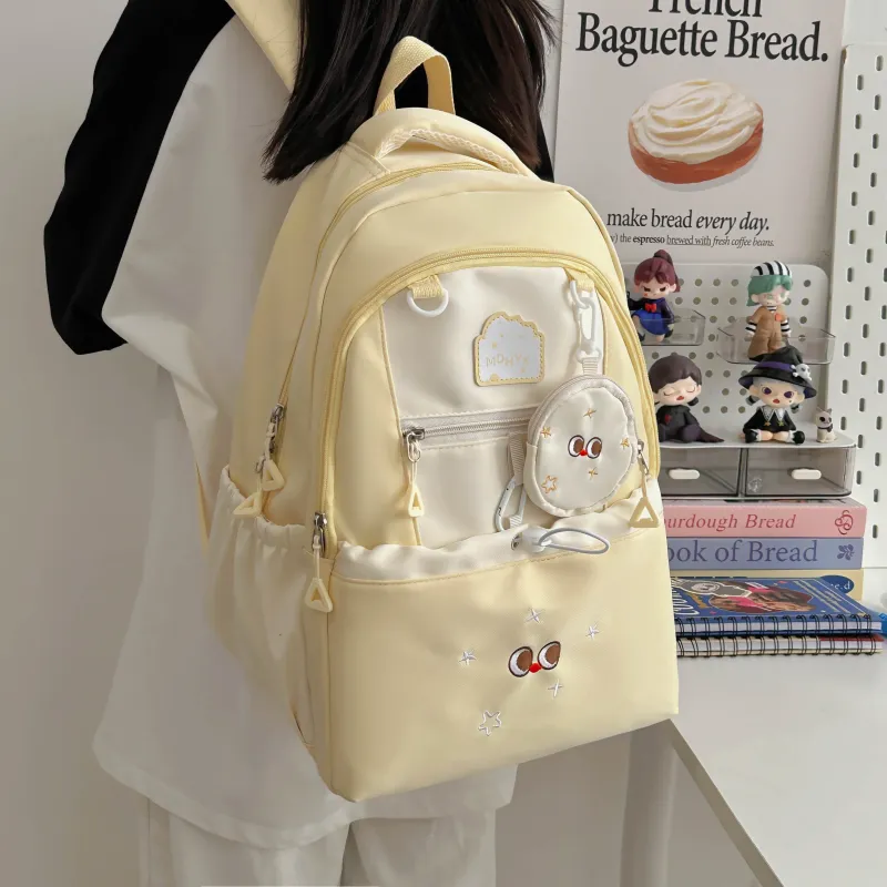 Tong Tong Rabbit Nylon Backpack Large Size Unisex Multicolor-11