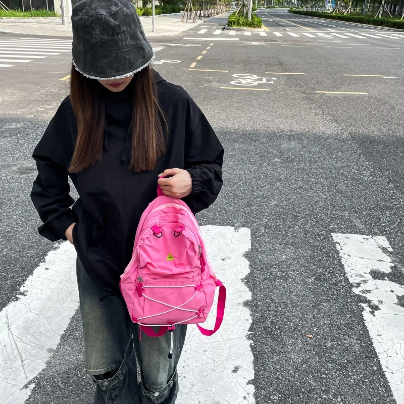 Tong Tong Rabbit Washed Cloth Backpack Large Size Unisex Multicolor-12