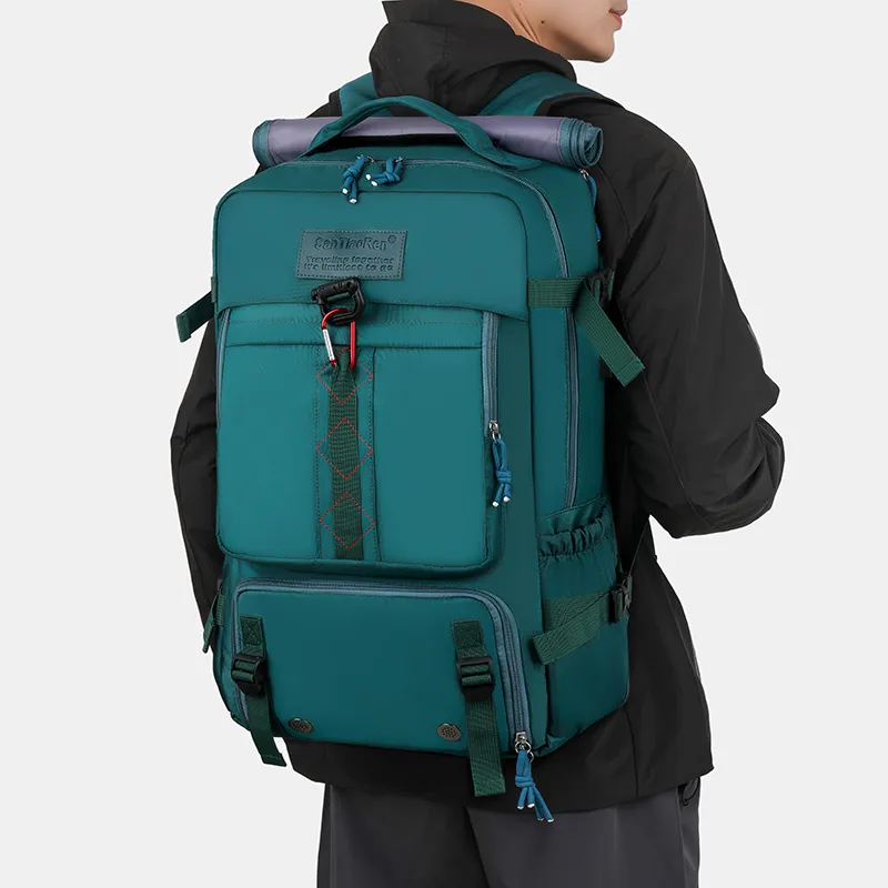Deli Bear Oxford Backpack Unisex Black/Orange/Army Green/Gray/Peacock Blue/Purple-8