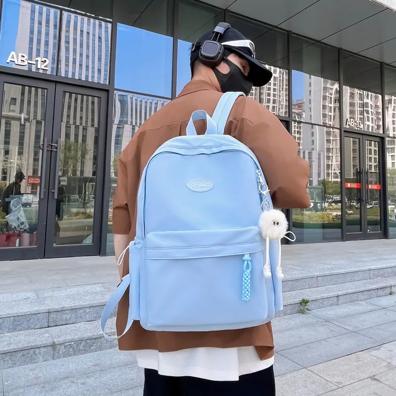 Tong Tong Rabbit Nylon Backpack Large Size Unisex Multicolor-13