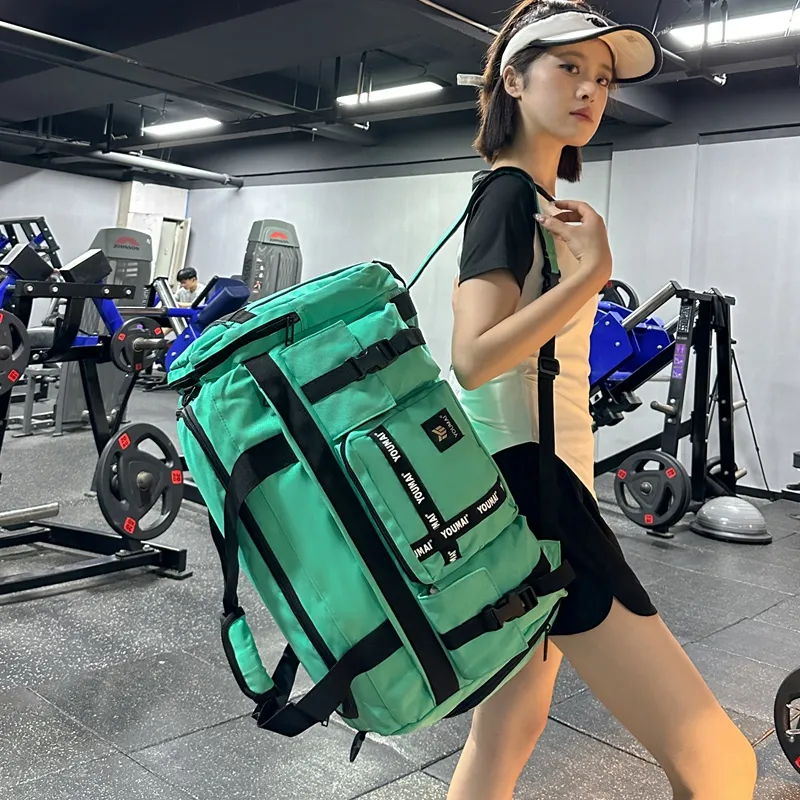 Deli Bear Oxford Gym Bag Large Size Unisex Multicolor-34