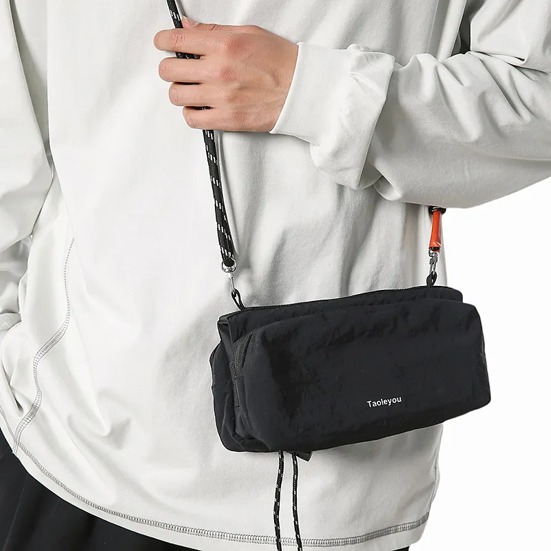 OUZIHUANG Nylon Shoulder Bag, Crossbody Bag Regular Unisex Black/Green/Brown-2