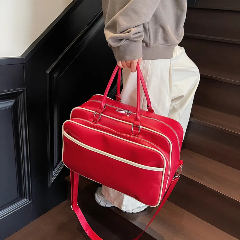 OUZIHUANG PU Travel Bag Women's Multicolor-11