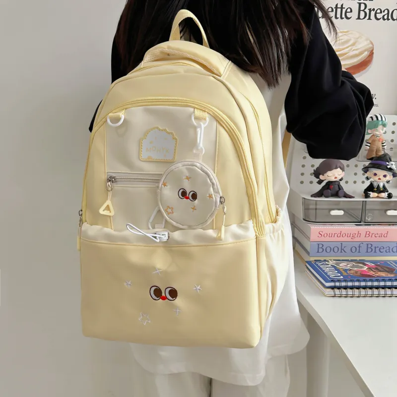 Tong Tong Rabbit Nylon Backpack Large Size Unisex Multicolor-12