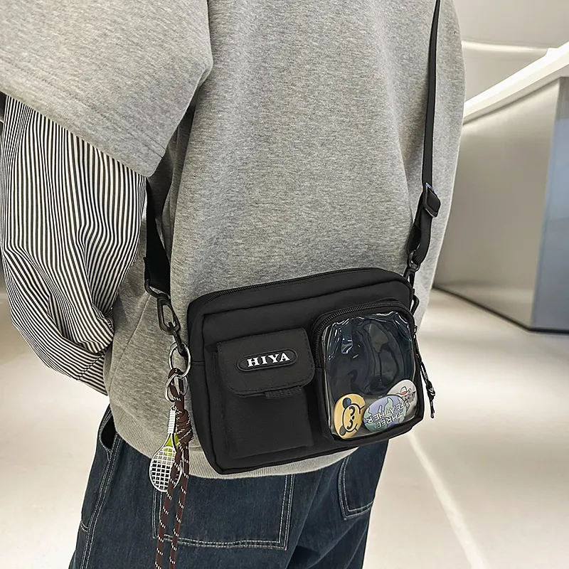 OUZIHUANG Nylon Shoulder Bag Unisex Multicolor-2