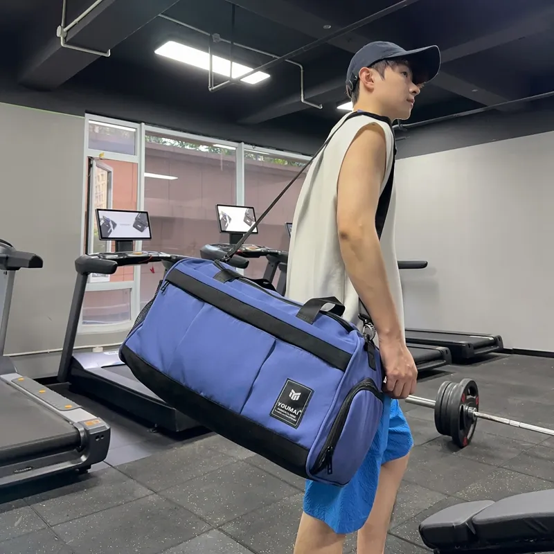 Deli Bear Nylon Gym Bag Unisex Black/Pink/Gray/Red/Yellow/Blue/Turquoise-27