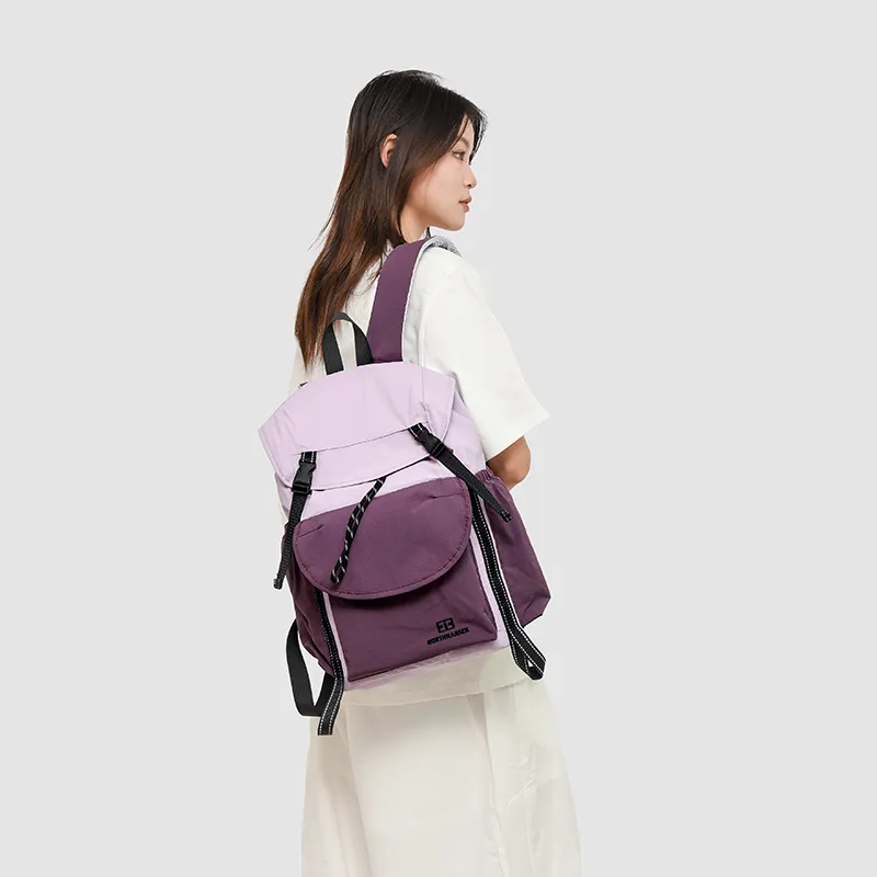 OUZIHUANG Oxford Backpack Regular Unisex Purple/Khaki/Orange/Black-2