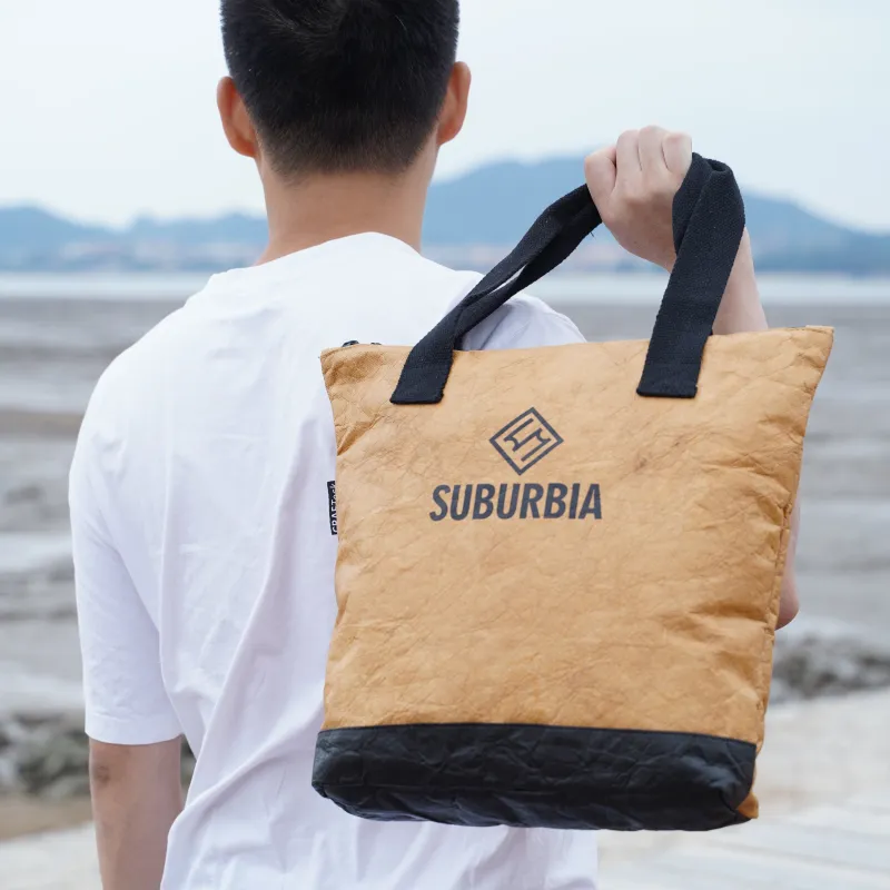 SUBURBIA DuPont Paper Tote Bag Shopping Bag Handbag Regular Unisex Yellow-6