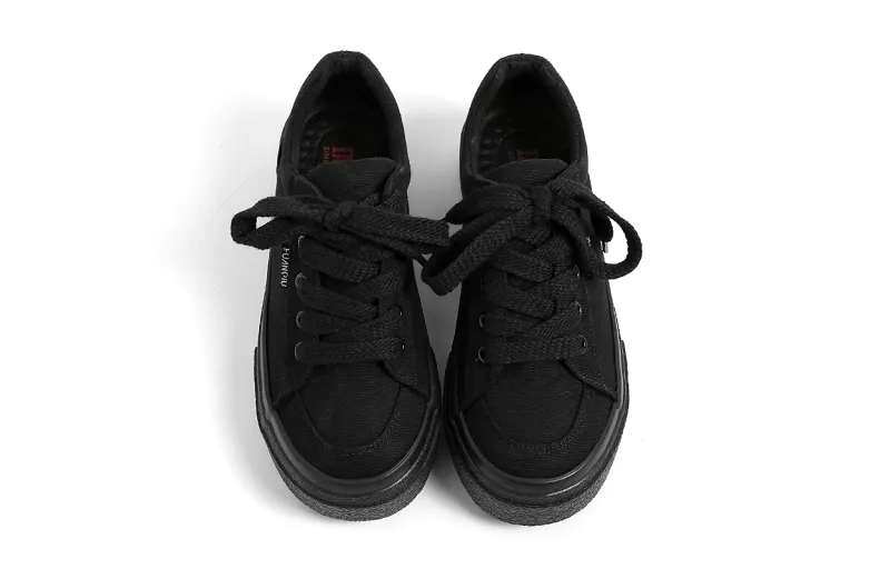 HUANQIU Anti Slip Wear Resistant Low Top Skateboard Shoes Women's-4
