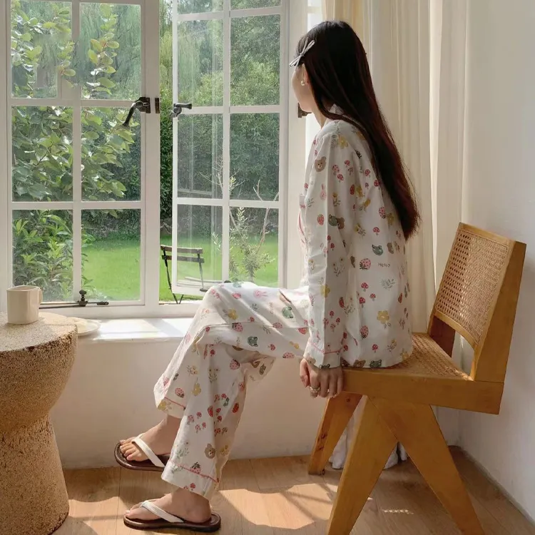 Cotton Has A Home Pajama Set Women's White-1