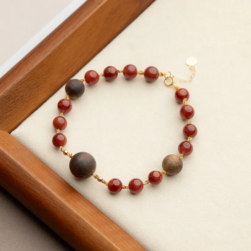 Xianyuan Southern Red Agate Bracelets Unisex-2