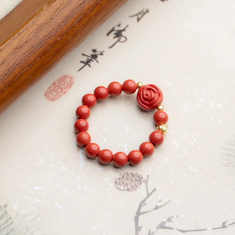 Xianyuan Reconstructed Cinnabar Rings Unisex-2