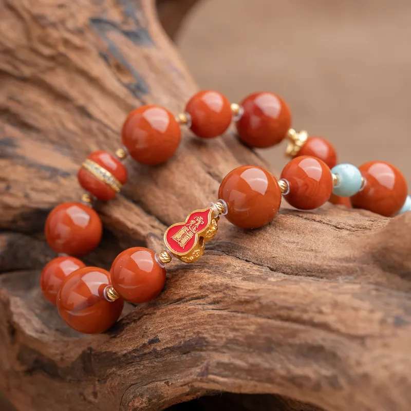 Xianyuan Southern Red Agate Bracelets Unisex-4
