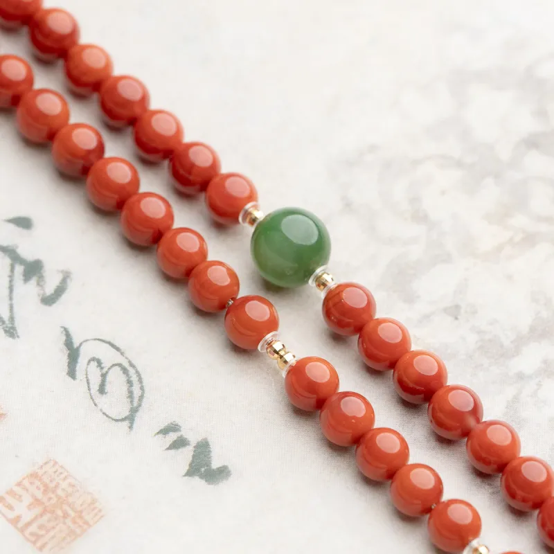 Xianyuan Southern Red Agate Necklaces Unisex-4