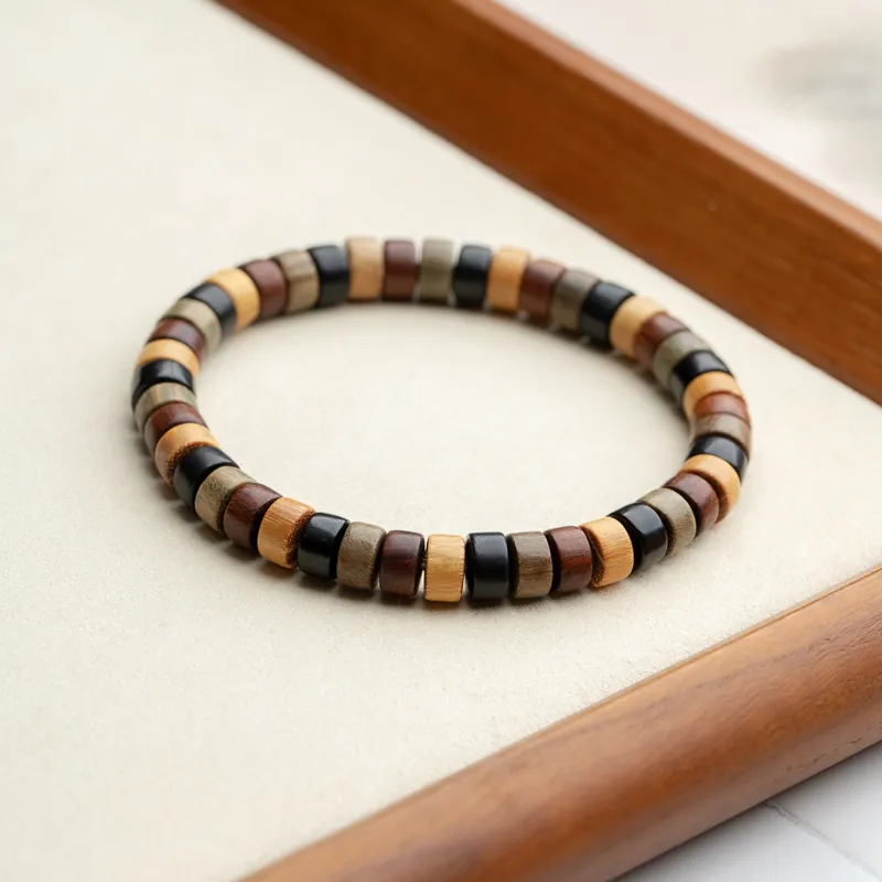 Xianyuan Green Sandalwood Wooden Bracelets Unisex-1