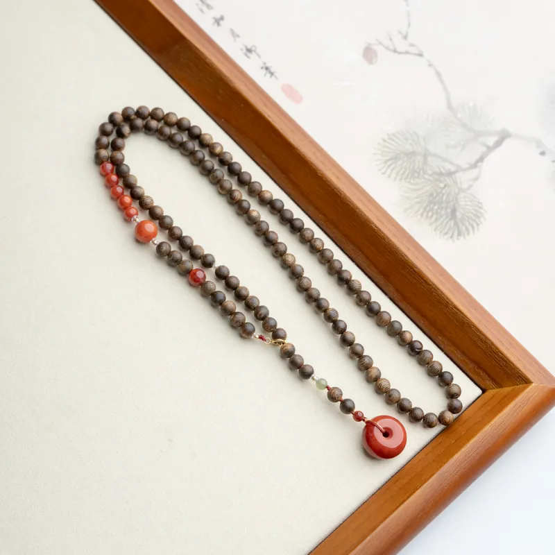 Xianyuan Agarwood Bead Chain Unisex-1