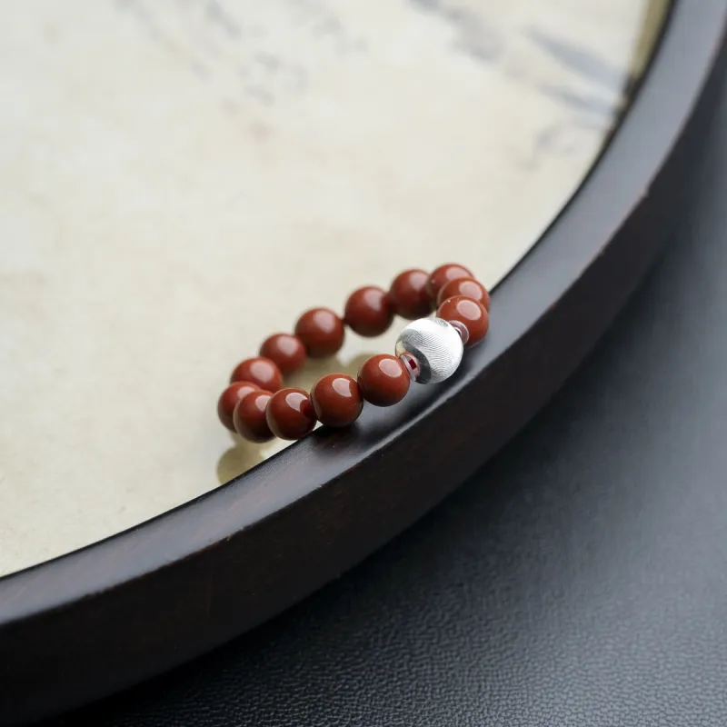Xianyuan Southern Red Agate Rings Unisex-2