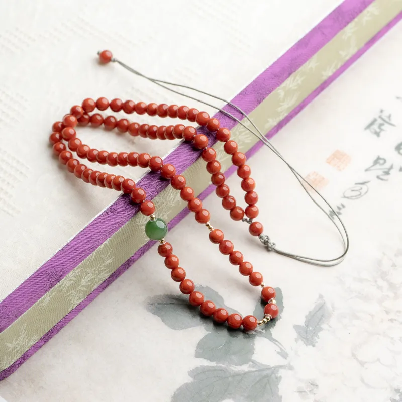 Xianyuan Southern Red Agate Necklaces Unisex-1