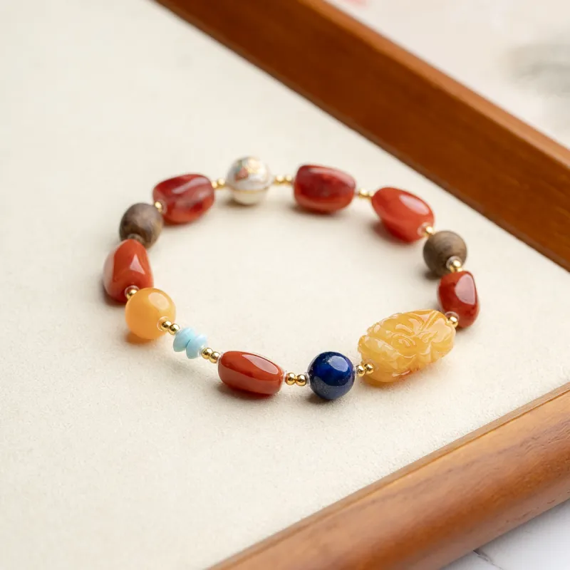 Xianyuan Southern Red Agate Bracelets Unisex-2