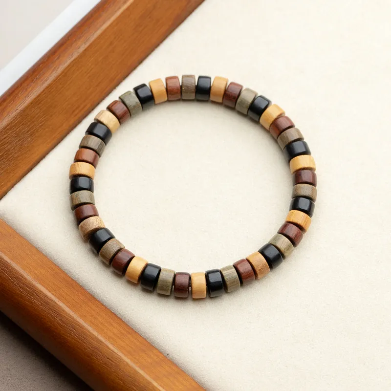 Xianyuan Green Sandalwood Wooden Bracelets Unisex-2